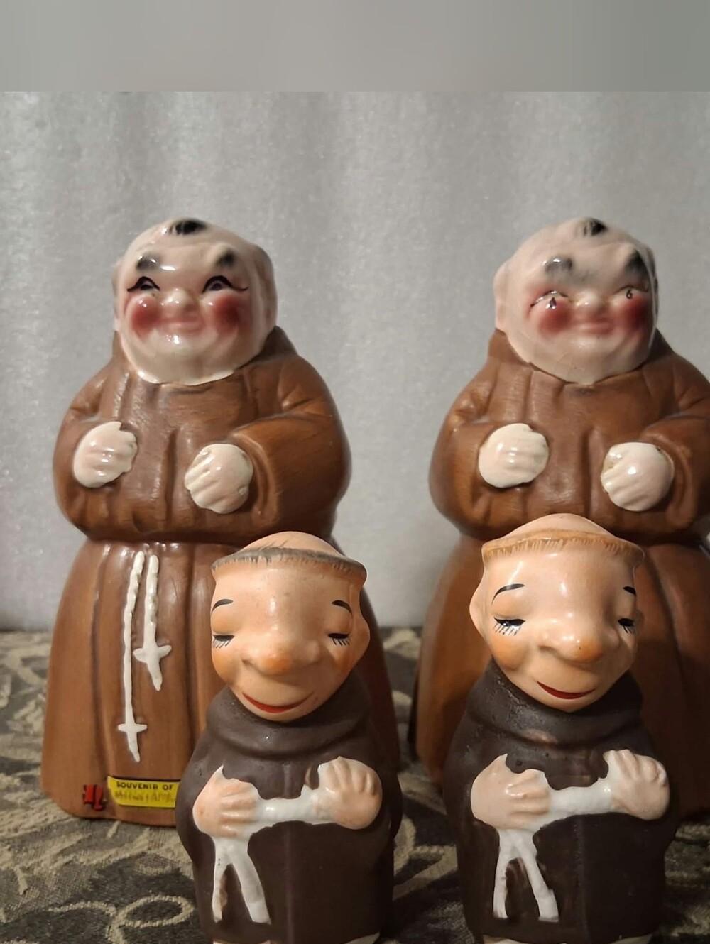 Vintage Goebel Friar Tuck Monk Salt And Pepper Shakers Novelty 4Piece Set